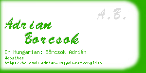 adrian borcsok business card